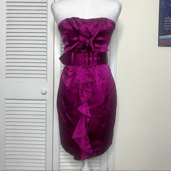 Express Dresses & Skirts - Vintage Express vibrant fuchsia strapless dress